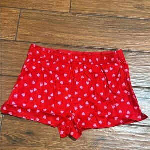 Victoria's Secret Red Heart Patterned Shorts